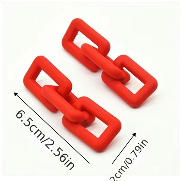 Pink / Orange Barbiecore Statement Earrings - Picture 2 of 2